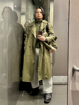 「GRENSON（グレンソン）のアイテム」を使った、コーナーさん（メンズ・175cm）の冬コーディネート