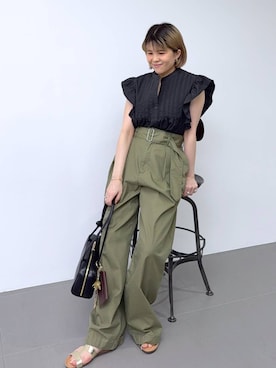 「アイテム（チノパンツ）」を使った、BARNYARDSTORM / 碧さん（レディース・155cm・20代）の春コーディネート