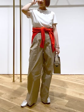 「アイテム（チノパンツ）」を使った、BARNYARDSTORM / 碧さん（レディース・155cm・20代）の春コーディネート