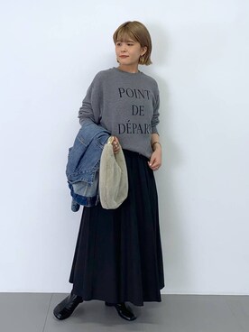 「アイテム（スウェット）」を使った、BARNYARDSTORM / 碧さん（レディース・155cm・20代）の秋コーディネート
