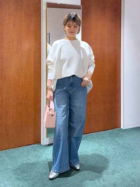 「アイテム（ローファー、シルバー系）」を使った、BARNYARDSTORM / 碧さん（レディース・155cm）の冬コーディネート