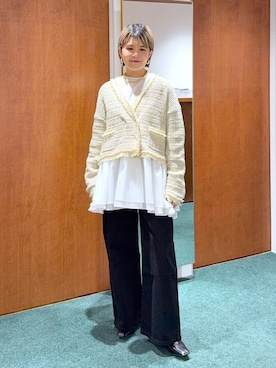 「アイテム（その他シューズ）」を使った、BARNYARDSTORM / 碧さん（レディース・155cm・20代）の冬コーディネート