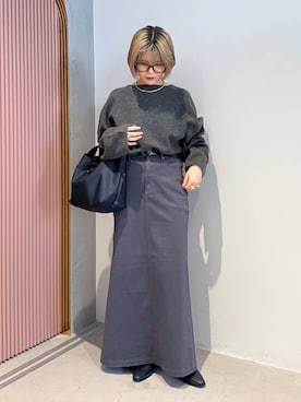 「アイテム（ローファー、ブルー系）」を使った、BARNYARDSTORM / 碧さん（レディース・155cm）の冬コーディネート