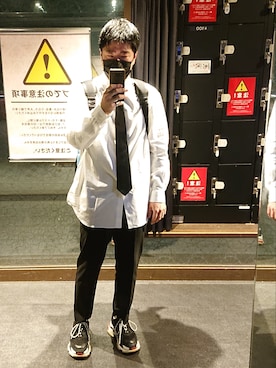 「NANO universe（ナノユニバース）のアイテム（フォーマルスーツ/小物）」を使った、高さん（メンズ・176cm）の春コーディネート