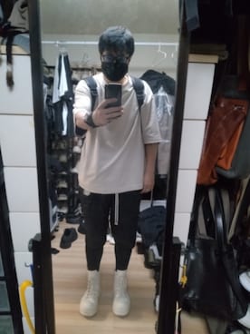 「Rick Owens（リックオウエンス）のアイテム」を使った、高さん（メンズ・176cm）の秋コーディネート