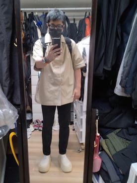 「MM6 Maison Margiela（ｴﾑｴﾑｼｯｸｽ ﾒｿﾞﾝ ﾏﾙｼﾞｪﾗ）のアイテム（シューズ）」を使った、高さん（メンズ・176cm）の夏コーディネート