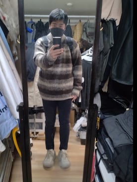 「アイテム（バックパック/リュック）」を使った、高さん（メンズ・176cm）の秋コーディネート