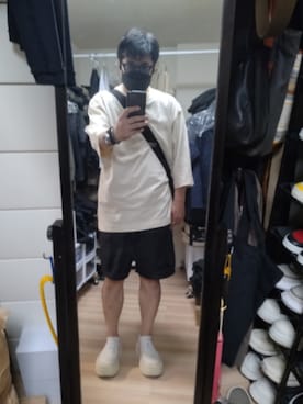 「アイテム（メッセンジャーバッグ）」を使った、高さん（メンズ・176cm）の夏コーディネート