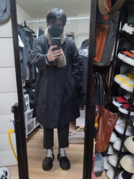 「UNDERCOVER（アンダーカバー）のアイテム（バッグ）」を使った、高さん（メンズ・176cm）の冬コーディネート