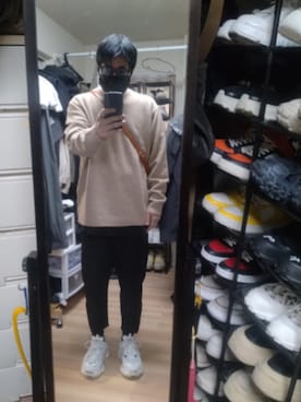 「SLOW（スロウ）のアイテム」を使った、高さん（メンズ・176cm）の冬コーディネート