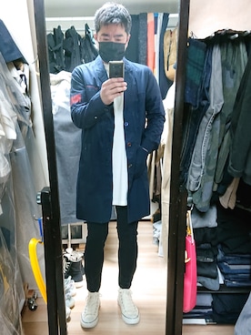 「UNDERCOVER（アンダーカバー）のアイテム（その他アウター）」を使った、高さん（メンズ・176cm）の春コーディネート