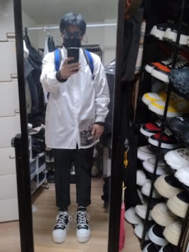 「アイテム（バックパック/リュック）」を使った、高さん（メンズ・176cm）の秋コーディネート