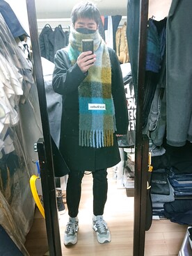 「RAF SIMONS（ラフシモンズ）のアイテム（ジャケット/アウター）」を使った、高さん（メンズ・176cm）の冬コーディネート