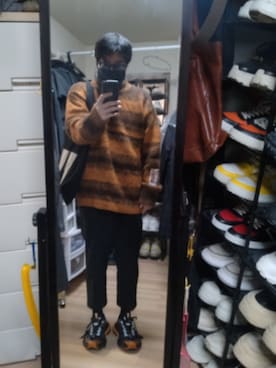 「RAF SIMONS（ラフシモンズ）のアイテム」を使った、高さん（メンズ・176cm）の冬コーディネート