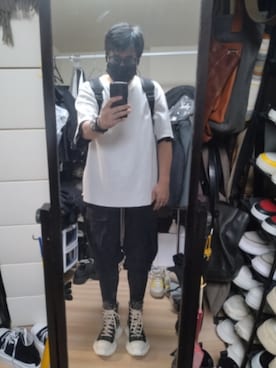 「RAF SIMONS（ラフシモンズ）のアイテム」を使った、高さん（メンズ・176cm）の夏コーディネート
