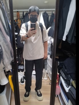 「MM6 Maison Margiela（ｴﾑｴﾑｼｯｸｽ ﾒｿﾞﾝ ﾏﾙｼﾞｪﾗ）のアイテム（シューズ）」を使った、高さん（メンズ・176cm）の夏コーディネート