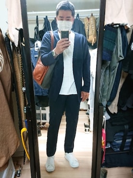 「MARC JACOBS（マークジェイコブス）のアイテム（バッグ）」を使った、高さん（メンズ・176cm）の夏コーディネート