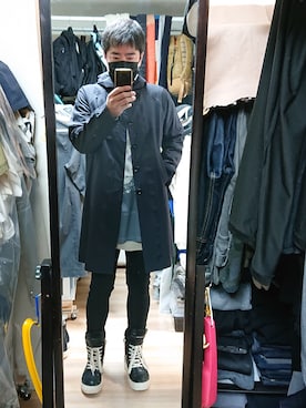 「UNDERCOVER（アンダーカバー）のアイテム（ナイロンジャケット）」を使った、高さん（メンズ・176cm）の春コーディネート