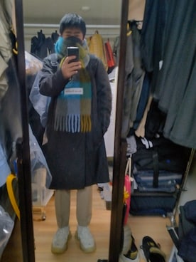 「RAF SIMONS（ラフシモンズ）のアイテム（ジャケット/アウター）」を使った、高さん（メンズ・176cm）の冬コーディネート
