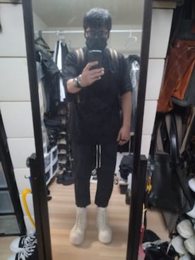 「Rick Owens（リックオウエンス）のアイテム」を使った、高さん（メンズ・176cm）の秋コーディネート