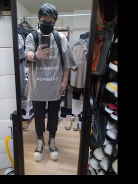 「UNDERCOVER（アンダーカバー）のアイテム」を使った、高さん（メンズ・176cm）の春コーディネート