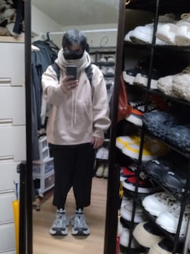 「アイテム（ネックウォーマー/スヌード）」を使った、高さん（メンズ・176cm）の冬コーディネート