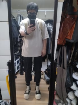 「RAF SIMONS（ラフシモンズ）のアイテム」を使った、高さん（メンズ・176cm）の夏コーディネート