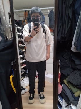 「MM6 Maison Margiela（ｴﾑｴﾑｼｯｸｽ ﾒｿﾞﾝ ﾏﾙｼﾞｪﾗ）のアイテム（シューズ）」を使った、高さん（メンズ・176cm）の夏コーディネート