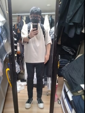 「STUDIOUS（ステュディオス）のアイテム（スラックス）」を使った、高さん（メンズ・176cm）の春コーディネート