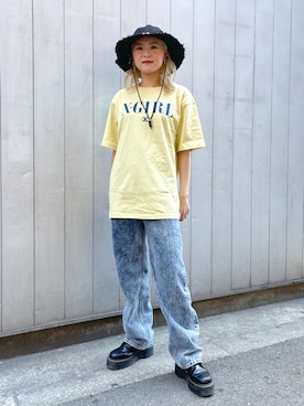 出村彩乃さん（レディース・159cm）の夏コーディネート