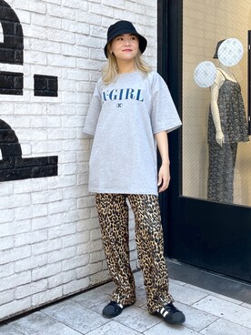 出村彩乃さん（レディース・159cm）の夏コーディネート