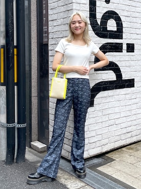 出村彩乃さん（レディース・159cm）の夏コーディネート