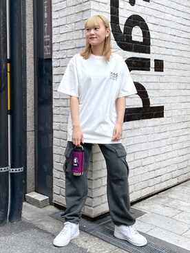 「水筒屋を応援しています」｜出村彩乃さん（レディース・159cm）の春コーディネート