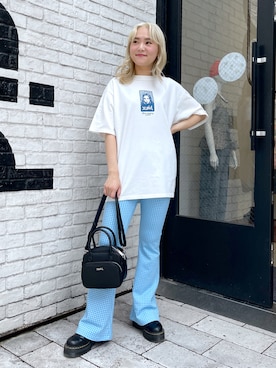 出村彩乃さん（レディース・159cm）の夏コーディネート