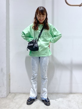 出村彩乃さん（レディース・159cm）の春コーディネート