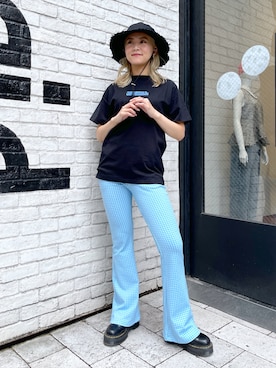 出村彩乃さん（レディース・159cm）の夏コーディネート