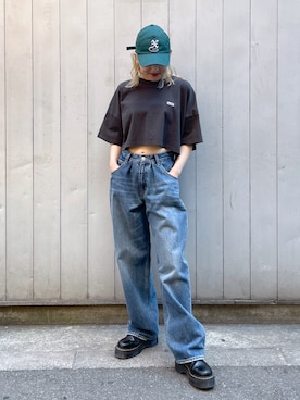 出村彩乃さん(レディース・159cm)の春コーディネート