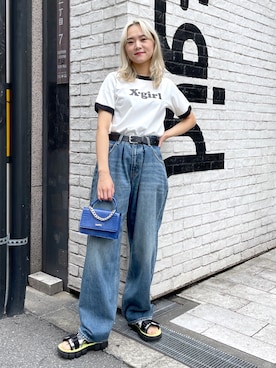 出村彩乃さん（レディース・159cm）の夏コーディネート