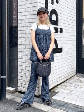 出村彩乃さん（レディース・159cm）の夏コーディネート