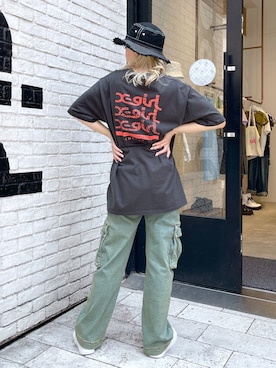 出村彩乃さん（レディース・159cm）の夏コーディネート