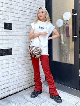 出村彩乃さん（レディース・159cm）の夏コーディネート