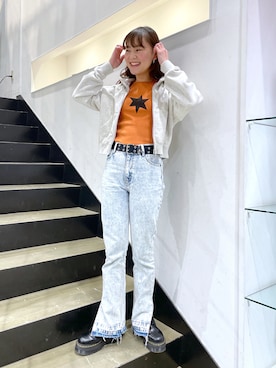 出村彩乃さん（レディース・159cm）の春コーディネート