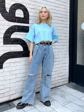 出村彩乃さん（レディース・159cm）の春コーディネート