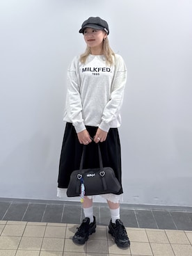 「MILKFED.（ミルクフェド）のアイテム」を使った、AYANOさん（レディース・159cm）の秋コーディネート