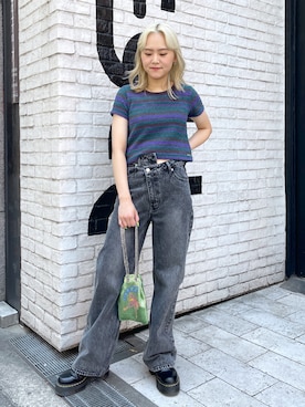 出村彩乃さん（レディース・159cm）の春コーディネート