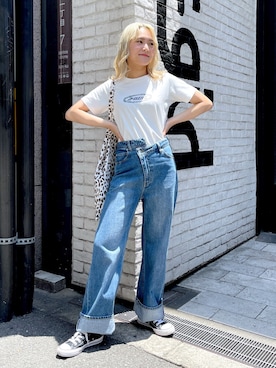 出村彩乃さん（レディース・159cm）の夏コーディネート