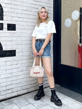 出村彩乃さん（レディース・159cm）の夏コーディネート