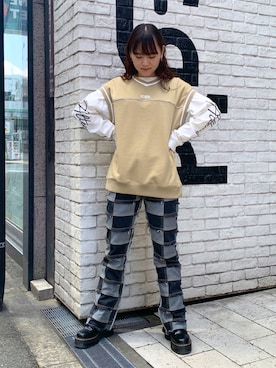 出村彩乃さん（レディース・159cm）の春コーディネート