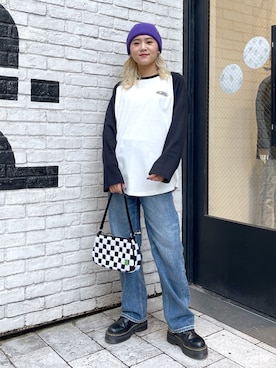 出村彩乃さん（レディース・159cm）の夏コーディネート