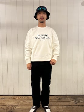 SATURDAYS NEW YORK CITY ハーフジップスウェット（Saturdays